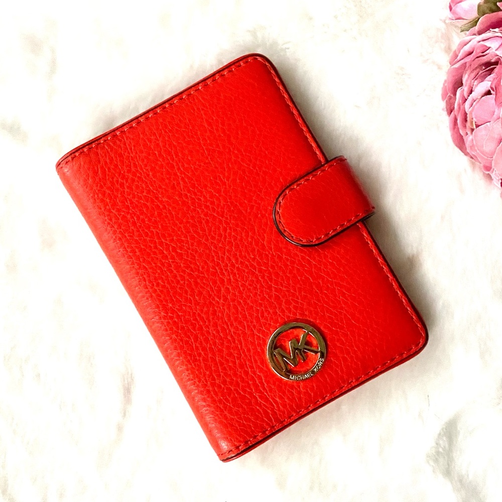MICHAEL KORS Orange Bifold Wallet